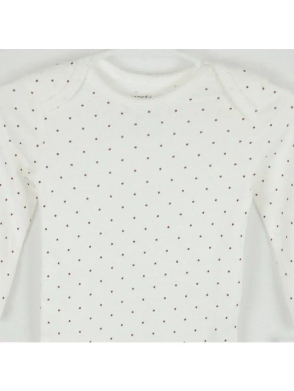 Carter's Infant Size 9 Months White Red Polka Dot Long Sleeve Bodysuit NWT